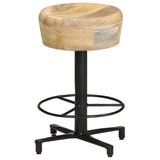 NNEVL Bar Stools 2 pcs 52 cm Solid Mango Wood