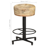 NNEVL Bar Stools 2 pcs 52 cm Solid Mango Wood
