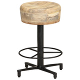 NNEVL Bar Stools 2 pcs 52 cm Solid Mango Wood