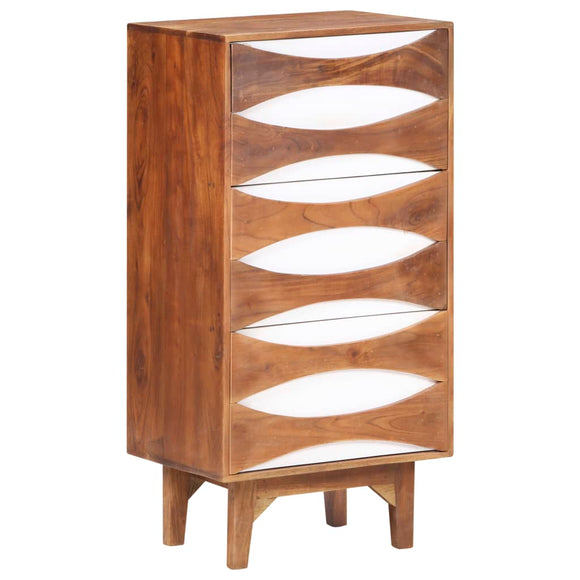 NNEVL Chest of Drawers 43.5x35x90 cm Solid Acacia Wood