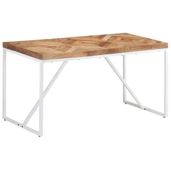 NNEVL Dining Table 140x70x76 cm Solid Acacia and Mango Wood
