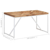 NNEVL Dining Table 140x70x76 cm Solid Acacia and Mango Wood
