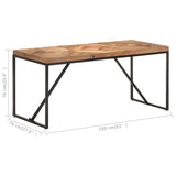 NNEVL Dining Table 160x70x76 cm Solid Acacia and Mango Wood