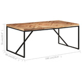 NNEVL Dining Table 180x90x76 cm Solid Acacia and Mango Wood