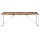 NNEVL Dining Table 200x90x76 cm Solid Acacia and Mango Wood
