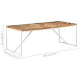 NNEVL Dining Table 200x90x76 cm Solid Acacia and Mango Wood