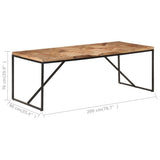 NNEVL Dining Table 200x90x76 cm Solid Acacia and Mango Wood