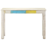 NNEVL Console Table White 115x35x77 cm Rough Mango Wood