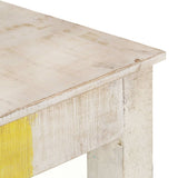 NNEVL Console Table White 115x35x77 cm Rough Mango Wood