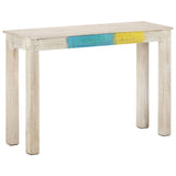 NNEVL Console Table White 115x35x77 cm Rough Mango Wood