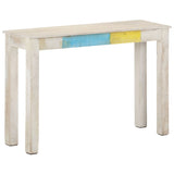 NNEVL Console Table White 115x35x77 cm Rough Mango Wood
