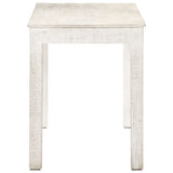 NNEVL Dining Table White 120x60x76 cm Solid Mango Wood