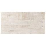 NNEVL Dining Table White 120x60x76 cm Solid Mango Wood