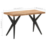 NNEVL Dining Table 120x60x76 cm Solid Acacia Wood