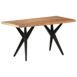 NNEVL Dining Table 140x70x76 cm Solid Acacia Wood
