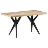 NNEVL Dining Table 140x70x76 cm Rough Mango Wood