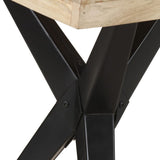 NNEVL Dining Table 140x70x76 cm Rough Mango Wood