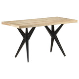 NNEVL Dining Table 140x70x76 cm Rough Mango Wood