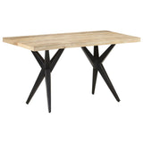 NNEVL Dining Table 140x70x76 cm Rough Mango Wood