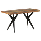 NNEVL Dining Table 140x70x76 cm Solid Reclaimed Wood