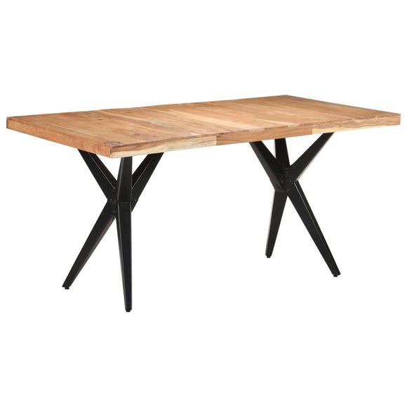 NNEVL Dining Table 160x80x76 cm Solid Acacia Wood