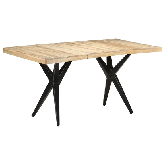 NNEVL Dining Table 160x80x76 cm Rough Mango Wood