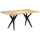 NNEVL Dining Table 160x80x76 cm Rough Mango Wood