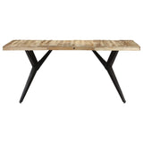 NNEVL Dining Table 160x80x76 cm Rough Mango Wood