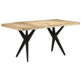 NNEVL Dining Table 160x80x76 cm Rough Mango Wood