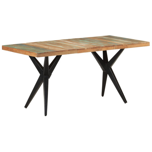 NNEVL Dining Table 160x80x76 cm Solid Reclaimed Wood