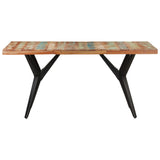 NNEVL Dining Table 160x80x76 cm Solid Reclaimed Wood