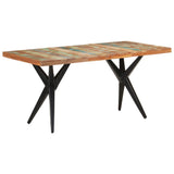 NNEVL Dining Table 160x80x76 cm Solid Reclaimed Wood