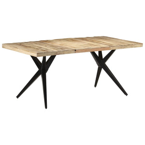 NNEVL Dining Table 180x90x76 cm Rough Mango Wood