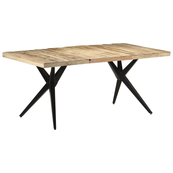 NNEVL Dining Table 180x90x76 cm Rough Mango Wood
