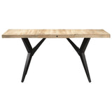 NNEVL Dining Table 180x90x76 cm Rough Mango Wood