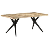 NNEVL Dining Table 180x90x76 cm Rough Mango Wood