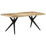 NNEVL Dining Table 180x90x76 cm Rough Mango Wood
