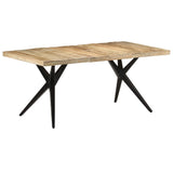 NNEVL Dining Table 180x90x76 cm Rough Mango Wood