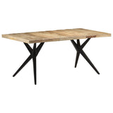 NNEVL Dining Table 180x90x76 cm Rough Mango Wood