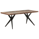 NNEVL Dining Table 180x90x76 cm Solid Reclaimed Wood