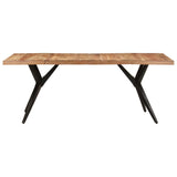 NNEVL Dining Table 200x90x76 cm Solid Acacia Wood