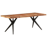 NNEVL Dining Table 200x90x76 cm Solid Acacia Wood