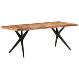 NNEVL Dining Table 200x90x76 cm Solid Acacia Wood
