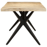 NNEVL Dining Table 200x90x76 cm Rough Mango Wood