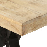 NNEVL Dining Table 200x90x76 cm Rough Mango Wood