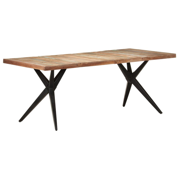 NNEVL Dining Table 200x90x76 cm Solid Reclaimed Wood
