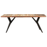 NNEVL Dining Table 200x90x76 cm Solid Reclaimed Wood