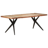 NNEVL Dining Table 200x90x76 cm Solid Reclaimed Wood