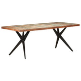 NNEVL Dining Table 200x90x76 cm Solid Reclaimed Wood