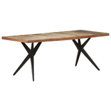 NNEVL Dining Table 200x90x76 cm Solid Reclaimed Wood